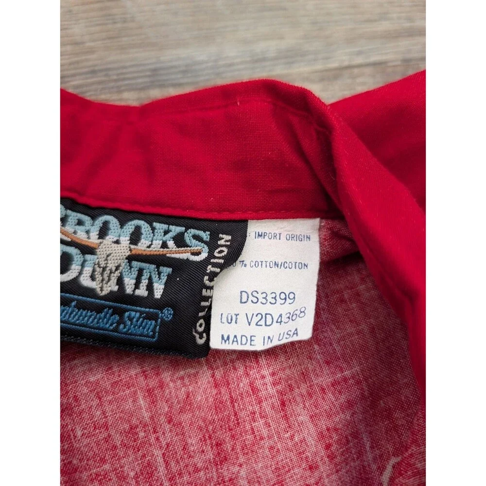 Vintage Brooks & Dunn Kids Shirt Small Panhandle Slim Red Black Lightning USA